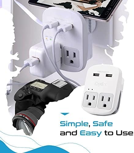 Global Travel Power Adapter – Ceptics 6-in-1 Charger with Dual USB-A & Triple USB-C Ports for Lightning-Fast Charging – Universal Compatibility for USA, EU, UK & AUS Electronics – Ideal for Smartphones, Laptops & Cameras – UP-30 KU-BL for Efficient Multi-Device Charging Solutions