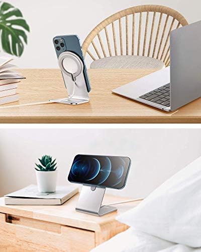 Stand for MagSafe Charger, CreaDream Aluminum Stand Holder for iPhone 16 15 14 13 12 Series, Magsafe Accessories Compatible with iPhone 16 15 14 13 12 Plus, Pro, Pro Max [MagSafe Charger Not Included] – Enhanced Compatibility and Speed