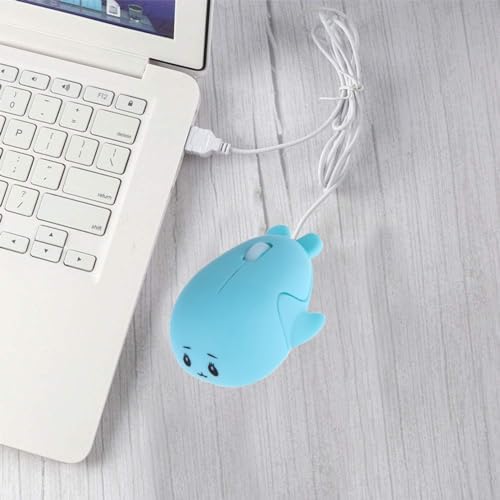 Delightful Pink Dolphin USB Wired Mouse – Adorable 1600 DPI Optical Mouse for Kids and Adults | Perfect for Travel, School, Office & PC Use | Fun Cartoon Design for Enhanced Productivity and Smiles