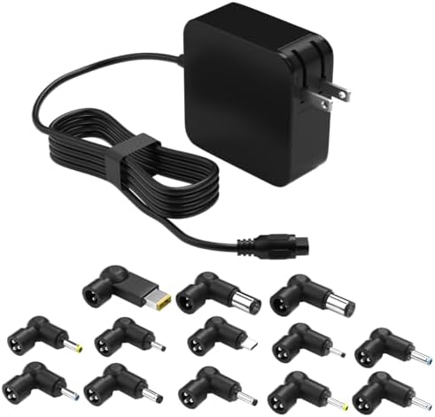 Universal 100 W Ga N USB-C Laptop Charger for Diverse Brands – PD 3.0 Rapid Charging with 13 Interchangeable Tips – Compact, High-Efficiency Design for HP, Dell, Mac Book, Lenovo, Asus, Acer, Samsung – Versatile Compatibility for Optimal Performance and Convenience – Perfect for High-Power Models Up to 100 W