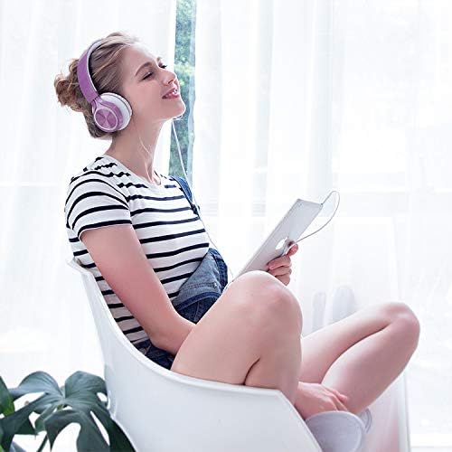 Elevate Your Listening Experience with AILIHEN MS300 Lightweight Foldable Purple Headphones – Stylish On-Ear Design for Exceptional Sound Clarity and Comfort – Perfect Wired Headphones for Students, Teens, and Young Professionals with High-Quality Microphone for Seamless Communication on Chromebooks and Laptops – Ideal for School, Entertainment, and Casual Listening