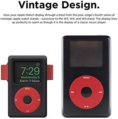 elago W6 Apple Watch Stand – Premium Charging Dock for All i Watch Series (1-10 & SE) – Stylish & Durable Smartwatch Holder for Home and Travel – Effortless Access to Notifications and Alarms – Sleek Design Fits Any Decor