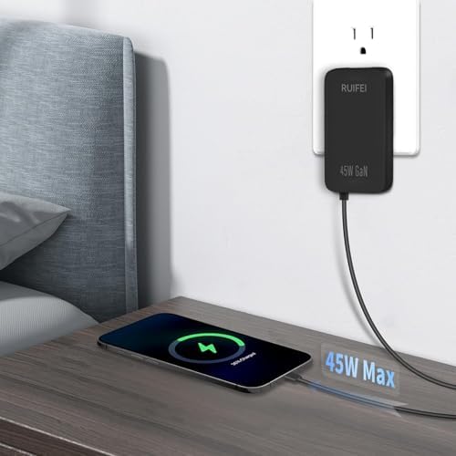 Rapid Charge 45 W Dual-Port USB-C Travel Wall Charger – Efficient, Compact Power Adapter with Power Delivery 3.0 for i Phone 16/15, i Pad Air, Galaxy S24/S23 – Ultimate Solution for Quick Dual Device Charging on the Go