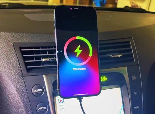 Sleek Magnetic Car Charger with Transparent Design – 15 W Fast Charging for i Phone 12-15 Pro Max – Effortless Alignment & Stylish Aesthetics for On-the-Go Power Solutions
