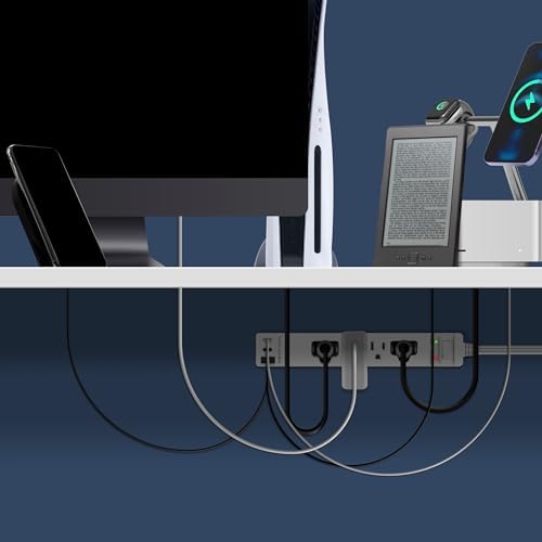 LIDER Ultra-Thin Flat-Face Outlet Extender with 3 Receptacles – Space-Saving Power Strip with 3 ft Cord, ETL-Listed for Safety, Sleek White Design for Modern Interiors – Perfect Solution for Enhanced Device Charging and Versatile Placement