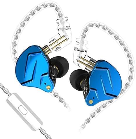 KZ ZSN PRO X Dual Driver Earbuds – Hi-Fi Stereo Headphones with Balanced Armature & Dynamic Driver, Ergonomic Comfort for Optimal Listening, Detachable Cable & Built-In Microphone, Perfect for Audiophiles & Everyday Use – Golden Finish