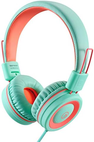 Noot Products K11 Kids Headphones – Ergonomic Foldable Wired On-Ear Audio Solution with 5 ft Tangle-Free Cord and 3.5 mm Jack for i Pads, Kindle, Fire Tablets, and Laptops – Ultimate Comfort and Stylish Design for School, Travel, and Gaming – Safe Listening Experience for Young Audiophiles