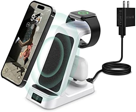 Transform Your Charging Experience with the DDUAN 3-in-1 Wireless Charging Station – Fast Charge Your i Phone, Apple Watch, and Air Pods Together with Included QC3.0 Adapter – Sleek White Design for Streamlined Power Management and Clutter-Free Setup Transform Your Charging Experience with the DDUAN 3-in-1 Wireless Charging Station – Fast Charge Your i Phone, Apple Watch, and Air Pods Together with Included QC3.0 Adapter – Sleek White Design for Streamlined Power Management and Clutter-Free Setup