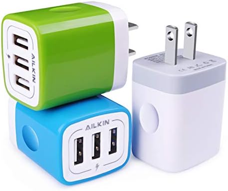 High-Speed 3-Pack Multi-Port Wall Charger – 3.1 A USB Adapter for i Phone 15/14/13/12/11 Pro Max, Samsung Note 20/S22/S21/S20, Kindle Fire – Fast, Safe, and Universal Charging Solution for All USB Devices