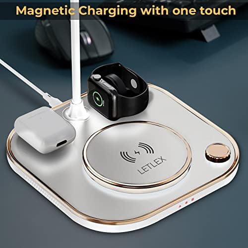 Revolutionize Your Workspace with the Ultimate 3-in-1 LED Desk Lamp and Qi Wireless Charger – 15 W Fast Charging for All Devices – Versatile 360° Adjustable Hose for Tailored Illumination – Modern Aesthetic Perfect for Any Office – Eco-Conscious and Durable Lighting Solution for Enhanced Productivity