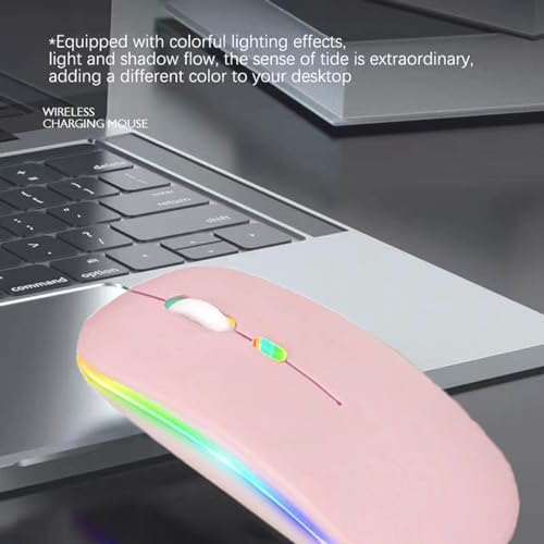 Seamless Productivity with 3 Pack Rosy Glow Red Wireless Bluetooth Mouse – Rechargeable, Silent, and Slim Dual Mode Mice for Laptop, Desktop, i Pad, and Mac – Perfect for On-the-Go Professionals and Students