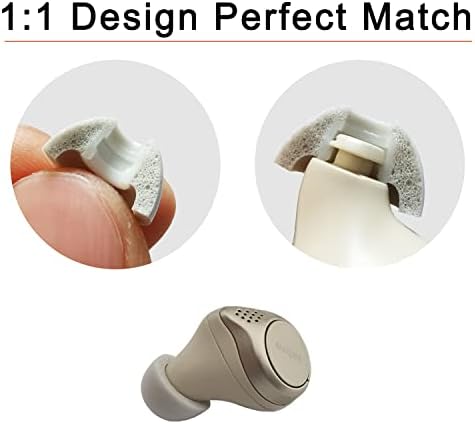 Premium Foam Eartips for Jabra Elite Series: Comfort-Focused Noise Isolation Tips for 75 t, 65 t, Elite 3, Active & 7 Pro – 3 Pairs for Optimal Fit and Enhanced Sound Quality – Ideal Replacement Accessory for Audiophiles and Casual Listeners