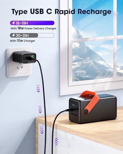 Ultra High-Capacity 70000 m Ah Power Bank – 22.5 W Fast Charging Portable Charger with LED Display & Built-In Flashlight – Ideal for Camping, Travel, and Emergency Use – Multiple Outputs for i Phone, Samsung, i Pad, and More – Stay Connected Anywhere with Long-Lasting Power Solution – Lightweight Design with Convenient Carry Strap and Real-Time Power Monitor – Comprehensive Safety Features Including Overcharge and Short Circuit Protection – Perfect for Outdoor Adventures and Unexpected Power Outages – Includes USB-C Charging Cable and 2-Year Customer Support for Peace of Mind