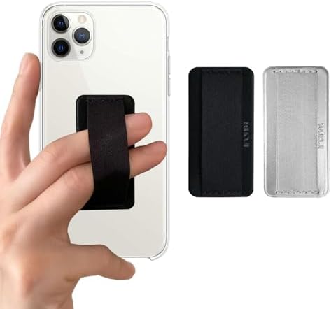Universal Ergonomic Phone Grip Holder for One-Handed Control – Wireless Charging Compatible Finger Strap – 3-Pack of Durable Smartphone Accessories in Stylish Black – Perfect for Active Lifestyles & Effortless Multitasking