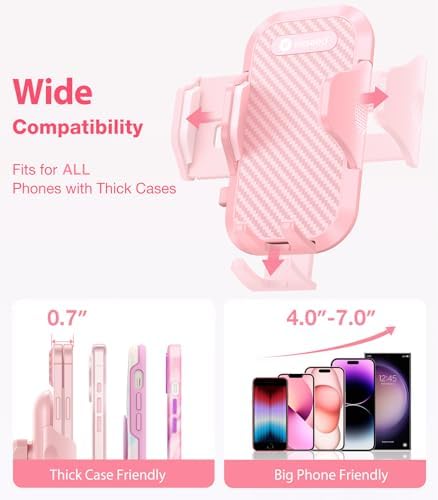 VICSEED [True Strongest Suction] [Rally Racing-Grade Stability] Phone Holders for Your Car 2025 Upgraded Car Phone Holder Mount Truck Stand Cradle for iPhone Samsung All Phones, Yellow – Enhanced Compatibility and Speed