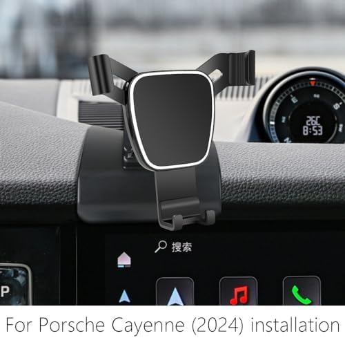 Porsche Cayenne 2024-2025 Coupe Turbo GT Phone Holder – Premium Auto Navigation Mount for Seamless Connectivity and Luxury Design – Custom-Fit Mobile Device Bracket with 360-Degree Rotation and Tool-Free Installation