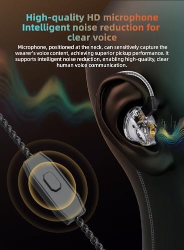 CCZ DC02 Hi-Fi In-Ear Monitors – Premium Wired Earbuds for Musicians and Audio Lovers – Cutting-Edge Dual Magnetic Circuit Technology for Superior Sound Clarity and Noise Isolation – Robust 4 N OFC Cable for Enhanced Durability – Perfect for Studio Use, Live Performances, and Everyday Listening (Sleek Black, No Microphone) – Transform Your Music Experience with Unmatched Fidelity