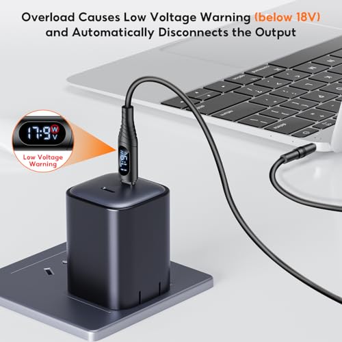 FARSENSE 100 W Universal Laptop Charger Replacement Kit – Versatile Power Adapter with 10 Connectors and Real-Time Voltage Display for Sony, Samsung, Acer, Asus, Lenovo, Dell, and HP Laptops – Fast Charging Efficiency and Durable Design for Home, Office, and Travel Needs