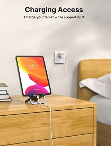 JSAUX Universal Tablet Stand – Versatile Adjustable Holder for i Pad, Samsung Galaxy, Kindle & More – Portable & Foldable Design for Enhanced Comfort and Stability – Ideal for Work, Gaming, and Streaming – Elevate Your Mobile Experience with Ergonomic Convenience