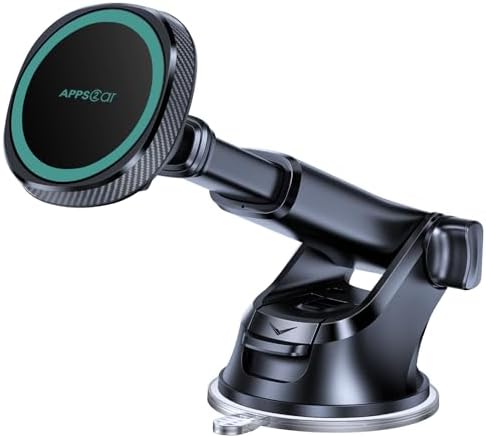 Experience Unmatched Stability with APPS2 Mag Safe Car Mount for i Phone – Premium Magnetic Dashboard & Windshield Holder Featuring 17 Powerful Magnets for i Phone 15, 14, 13, 12 Pro, Plus, Max & Mini – Quick Tool-Free Installation & Chic Green Design for Ultimate Driving Safety and Convenience Elevate your driving experience with the APPS2 Mag Safe Car Mount, ingeniously engineered to securely cradle your i Phone during navigation. This versatile magnetic holder can be effortlessly affixed to your dashboard or windshield, providing instant access to your device while minimizing distractions. Equipped with 17 robust magnets, this mount guarantees steadfast stability, preventing your i Phone from slipping even on the roughest terrains. Tailored for compatibility with the latest i Phone models, its user-friendly installation requires no tools, allowing you to set it up in mere seconds. Its sophisticated green design not only enhances your vehicle’s interior but also promotes safer driving habits by ensuring your phone is always within reach for hands-free navigation and calls. Constructed from high-quality materials, the APPS2 Car Mag Safe Mount promises durability and easy maintenance, making it the ideal blend of style and functionality for modern drivers.