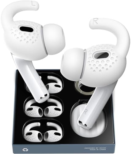 Gcioii Secure Fit Ear Hooks for Apple Air Pods 4 – Anti-Slip Translucent Earbud Covers with 3 Customizable Pairs & Storage Pouch – Perfect for Active Lifestyles, Workouts, and Daily Listening Comfort