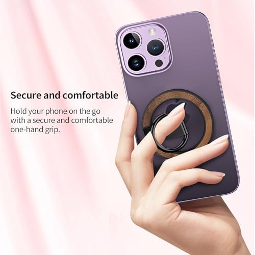 Glitter Silver Magnetic Phone Ring Stand – Ultra-Thin, 360-Degree Rotating Grip for i Phone 16/15/14/13/12 – Stylish Finger Loop Holder Enhancing Usability and Drop Protection