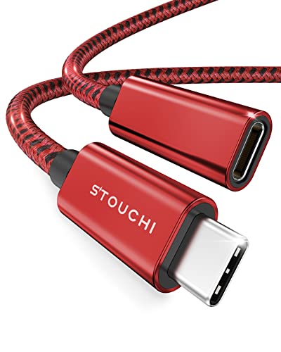 Stouchi 6.6 FT USB-C Extension Cable – Type C 3.1 Male to Female, Ultra-Fast Charging & Data Transfer for PSVR2, Galaxy S23, i Pad Mini/Pro, Mac Book Air M1/M2, and Mag Safe – Enhanced Connectivity & Durability for Gaming and Streaming