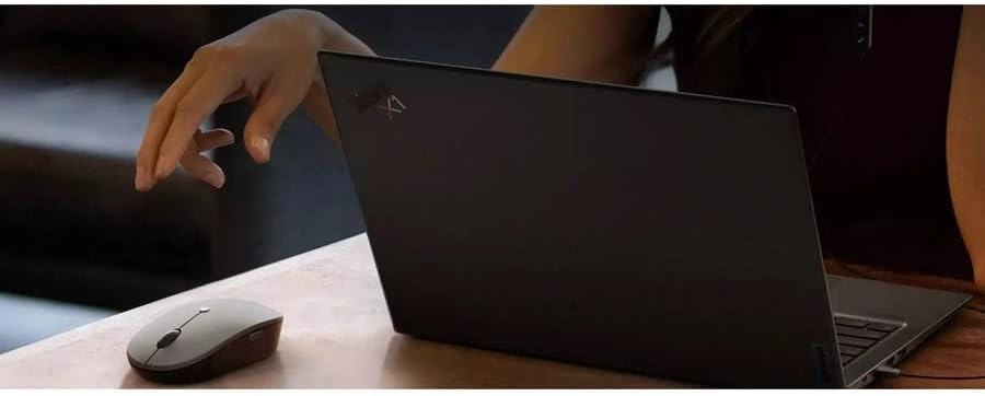 Lenovo Go Multi-Device Wireless Mouse – Versatile Dual Connectivity Bluetooth Optical Mouse with USB-C Rechargeable Battery, Adjustable DPI, Qi Charging, and Ambidextrous Design in Sleek Grey – Perfect for Multitaskers and Professionals