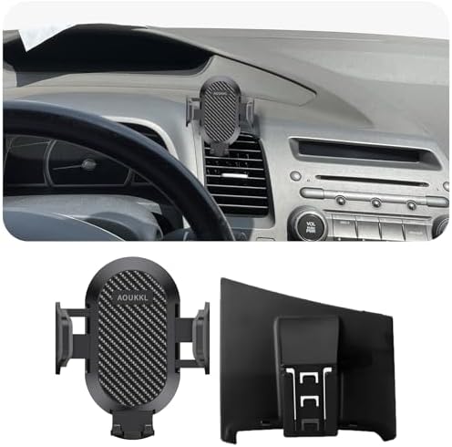 Secure and Stylish Car Phone Holder for Honda Civic 2012-2015 – Ultimate 360-Degree Rotation Mount for Thick Cases, Compatible with 4.7-7 Inch Smartphones | Effortless Installation for Enhanced Driving Convenience