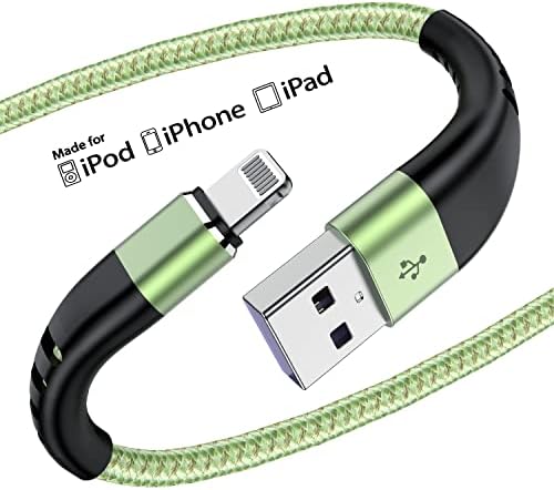 Essri 10 FT Nylon Braided i Phone Charger Cord 2-Pack – Fast Charging Lightning Cable for i Phone 14, 13, 12, 11, X, XS, XR, and 15 – Durable Blue 10 Foot Charging Solution for Ultimate Convenience and Style