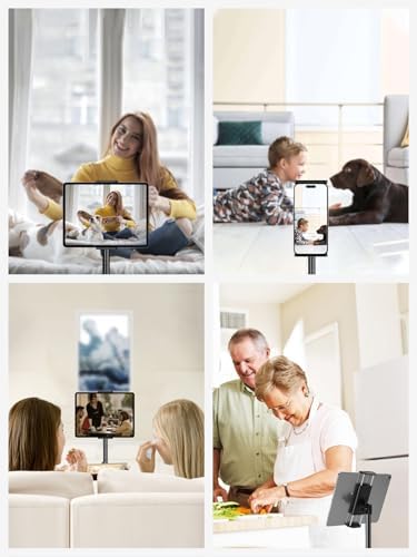 Ultimate Aluminum Alloy Tablet Tripod Stand with 360° Rotation and Adjustable Height – Versatile Holder for 7.9-11 Inch Devices, Ideal for Work, Streaming, and Presentations – Lightweight, Durable, and Portable i Pad Support for Enhanced Stability and Comfort