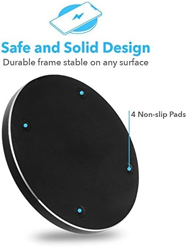 Apexan Ultra-Fast Wireless Charging Pad for Apple i Phone 15, 14, 13, 12, 11/Pro/Pro Max, X, XS, XS Max, i Phone XR, 8/8 Plus & All Qi-Compatible Devices – 10 W High-Speed Aluminium Charger in Space Grey with Enhanced Safety Features for Effortless Power Management and Stylish Convenience