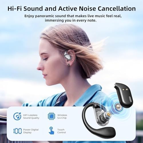 AI-Enhanced Translation Earbuds for i Phone & Android – 144-Language Real-Time Communication Device with Bluetooth Connectivity, Noise-Cancellation, and 3-in-1 Functionality for Music, Calls, and Conversations – Ergonomic Design with Portable Charging Case for Effortless Global Engagement