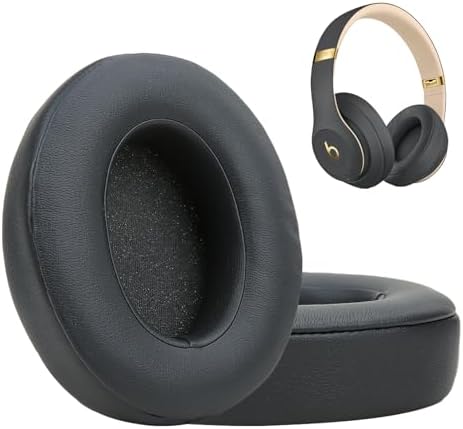 Upgrade Your Audio Experience with Premium Noise-Isolating Memory Foam Ear Pads for Studio 2 & 3 Headphones – Waterproof Protein Leather Cushions in Blue for Unmatched Comfort and Enhanced Sound Quality