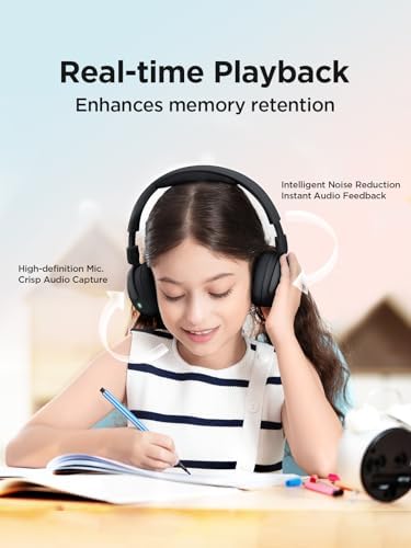Elevate Your Child’s Audio Adventure with 1 MORE HQ20 Sono Flow Mini Wireless Bluetooth Headphones – Safe Volume Control, 65-Hour Battery Life, Comfortable Over-Ear Design & Built-in Microphone for Seamless Android & i OS Compatibility (Black) – The Ultimate Choice for Young Audiophiles Seeking Quality and Comfort