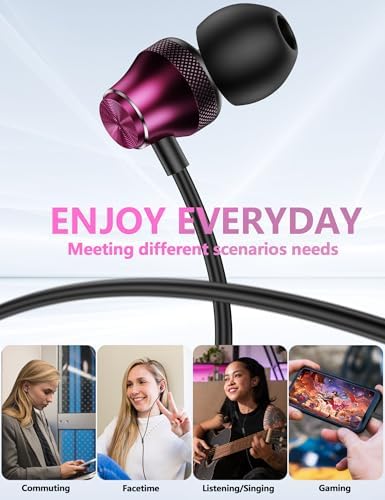 Ultimate USB C Earbuds for i Phone 16 & Android Devices – Advanced Noise-Canceling Wired Headphones with Integrated Mic and In-Line Volume Control – Universal Compatibility for i Pad 10, Samsung Galaxy Z Flip 7, Pixel 9 – Experience Unmatched Sound Precision and All-Day Comfort for Music and Calls