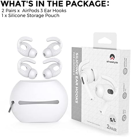 Aha Style Premium Silicone Ear Tips for Air Pods 3 (2021) – 3 Pairs in Large, Medium, and Small Sizes for Maximum Comfort and Noise Isolation – Ideal Apple Air Pods Accessories for Audiophiles Seeking Superior Sound Quality and Enhanced Listening Experience