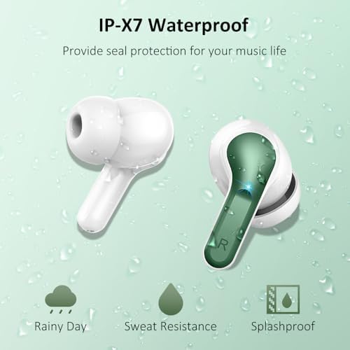 Premium Bluetooth 5.3 Wireless Earbuds with Deep Bass and Enhanced Noise Cancelling – Mini Sport Earphones with 40 Hours Playtime, USB-C Charging Case, and Dual LED Display for Ultimate Connectivity and Sound Clarity
