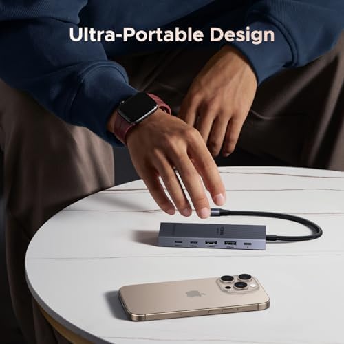 UGREEN Revodok Pro 6-in-1 USB-C Hub – Lightning-Fast 10 Gbps Data Transfer & 4 K HDMI Adapter for Mac Book Pro, i Pad Pro, Think Pad, and More – Ultimate Power Delivery and Versatile Connectivity for Professionals on the Go