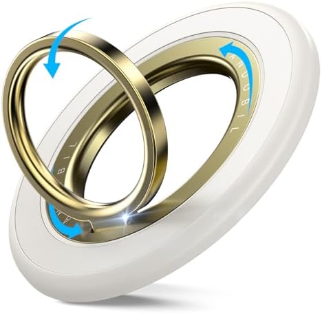 Revolutionize Your Phone Handling with the 2025 Sability Max Magnetic Grip – Unmatched Dual-Sided Magnet and Rotating Ring Design for Mag Safe i Phone 16 Pro Max, 15, 14, 13, 12 & Samsung S25 – Essential Gym Accessory in Chic Grey for Effortless One-Handed Operation and Versatile Device Compatibility