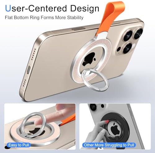 Mag Safe Universal Phone Grip & Kickstand for i Phone 12-16 Pro Max – Versatile Double-Sided Magnetic Holder for Secure Handling & Hands-Free Viewing in Gym, Kitchen & Beyond – Sleek Black Silicone Design for Stylish Convenience and Optimal Performance