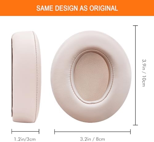 GVOEARS Premium Replacement Ear Pads for Beats Studio 2 & 3 – Ultra-Comfort Memory Foam Cushions with Strong 3 M Adhesive for Reliable Fit – Titanium Grey – Revitalize Your Audio Experience with Enhanced Noise Isolation and Seamless Compatibility