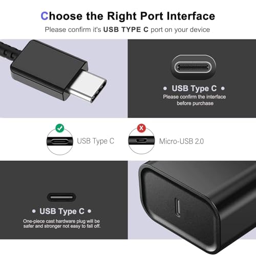 Ultra-Fast USB Type C Charging Cable for Samsung Galaxy Buds Pro Series – High-Durability Earbuds Charger for Quick Power-Ups and Seamless Audio Experience, Compatible with Buds Pro 2, 3, Buds 2, Buds FE, and More – Lightweight & Sleek Design for On-the-Go Convenience