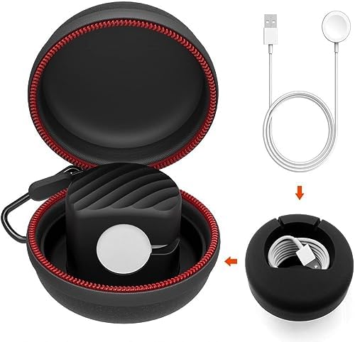 EMallee Portable Galaxy Watch Charger Holder & Travel Case with USB-C Charger – Premium Protection for Samsung Galaxy Watch 7 Ultra, 6 Classic, 5 Pro, 4 Classic, Active 2 – Lightweight, Durable, and Stylish Storage Solution for On-the-Go Use