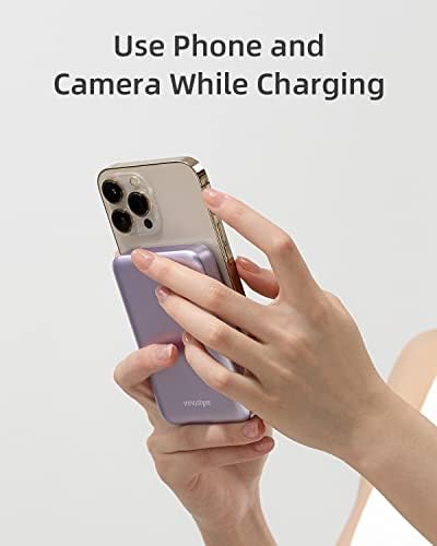 Magnetic Wireless Power Bank for i Phone – 10,000 m Ah Fast Charge Portable Charger with USB-C Cable & PD 20 W Technology – Seamless Compatibility for i Phone 15/14/13/12 Mini, Plus, Pro, and Pro Max – Effortless Magnetic Attachment & Lightweight Design for On-the-Go Convenience