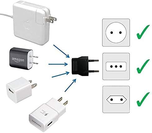 North American to Czech Republic Power Adapter Set – 6-Pack Travel Plug Converters for Rapid Charging of Mobile Devices, Tablets, and E-Readers – Optimal Compatibility with Czech Electrical Outlets – Must-Have Accessory for Global Explorers