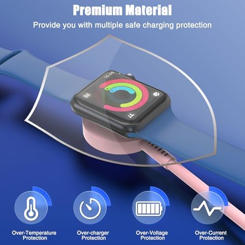 USB-C Magnetic Charger for Apple Watch – Fast Charging Cable Compatible with Ultra, Series 9-1 – 3.3 FT (1.1 M) Black – Enhanced Power Delivery & Secure Connection for All Models
