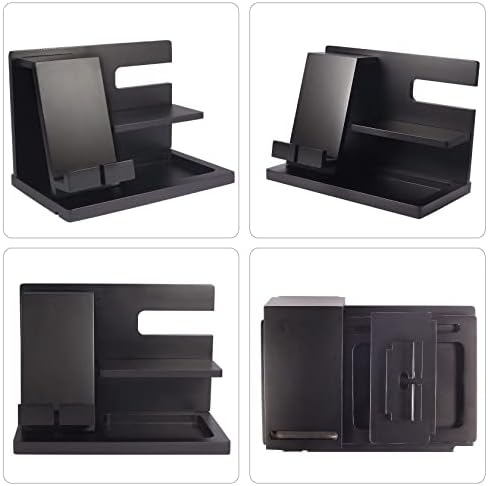Gifts for Men Wood Phone Docking Station,Nightstand Organizer Desk Accessories,Key Holder Watch Organizer,Gift for Dad Birthday,Mens Gift in Anniversary Christmas Easter Halloween,Black – Enhanced Compatibility and Speed