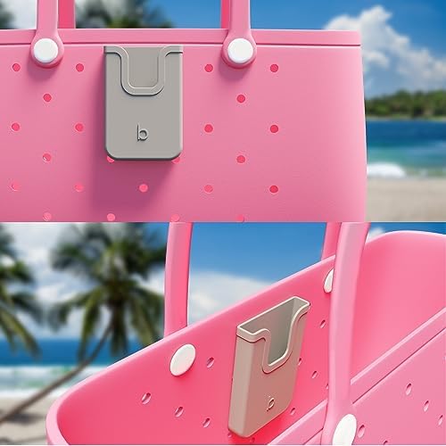 Silicone Phone Holder for Bogg Bags – Stylish and Functional Beach Accessory for i Phone & Android – Lightweight, Easy-to-Clean Vibrant Blue Attachment for Secure Device Protection During Outdoor Activities – Perfect for Sand and Surf Adventures