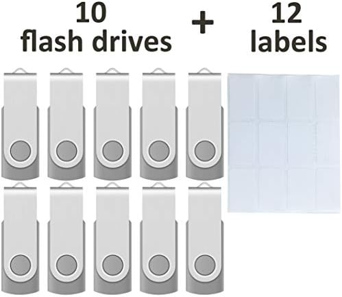Enfain 10-Pack Red USB Flash Drives 16 GB – High-Speed USB 2.0 Memory Sticks with LED Indicator & 12 Labels for Easy Organization – Reliable & Portable Data Storage Solution for Professionals and Students